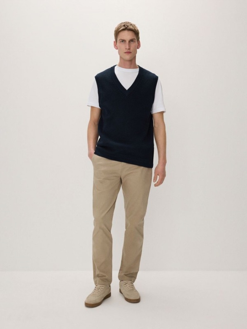 Reserved Pullover Vests Herren Navy | 7953-PLQYF