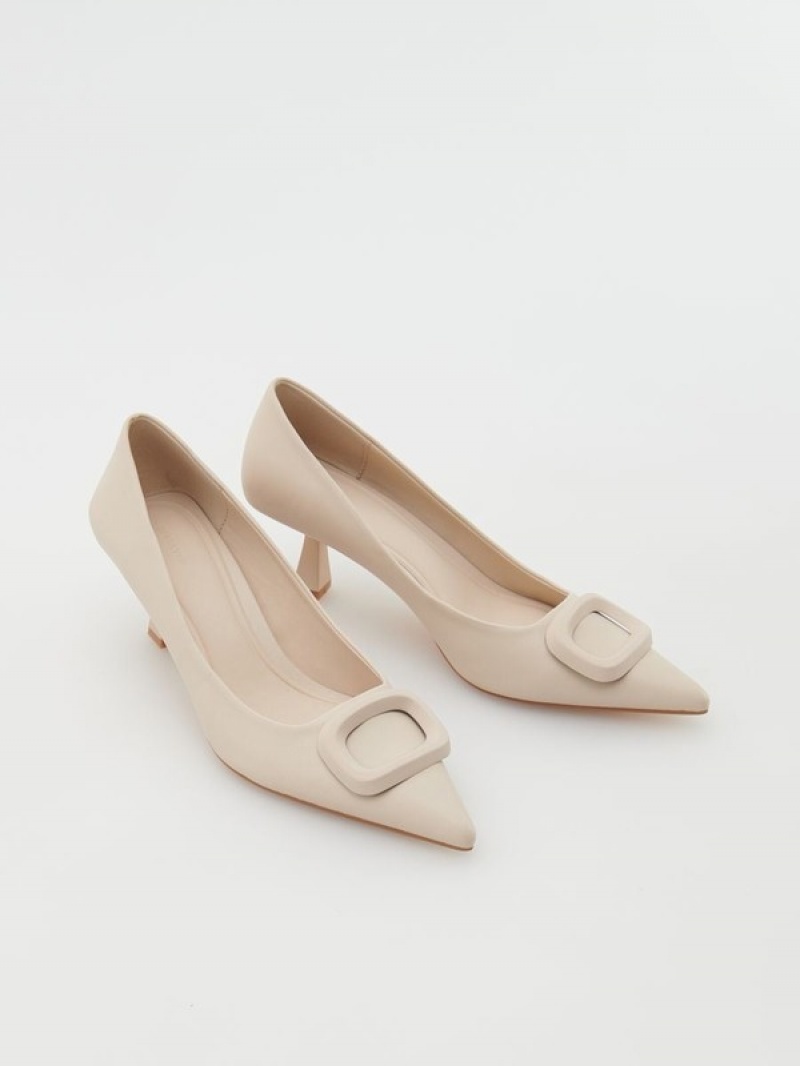 Reserved Pumps Hohe Schuhe Damen Beige | 5328-XBFEL