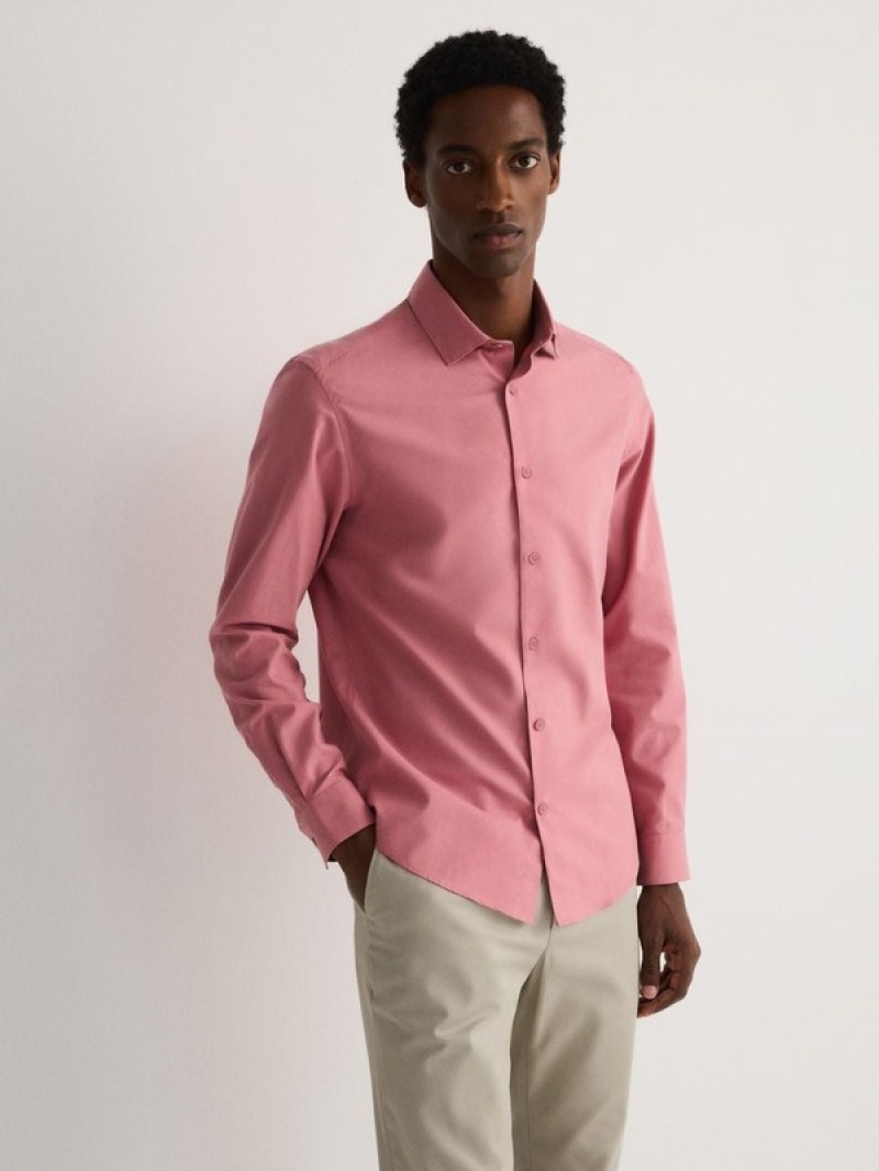 Reserved Regular Fit Baumwoll Rich Hemd Herren Rosa | 4917-XQYVL