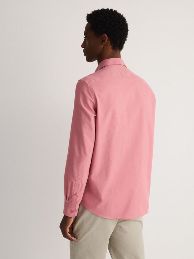 Reserved Regular Fit Baumwoll Rich Hemd Herren Rosa | 4917-XQYVL