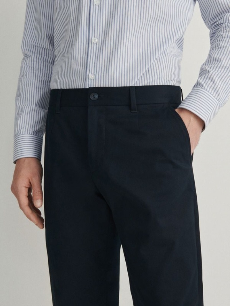 Reserved Regular Fit Chino Hosen Herren Navy | 6134-DRMHP