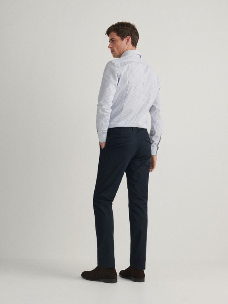 Reserved Regular Fit Chino Hosen Herren Navy | 6134-DRMHP