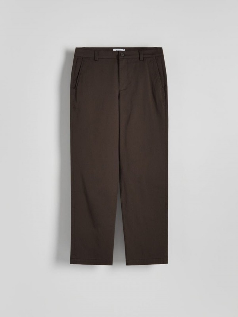 Reserved Regular Fit Chino Hosen Herren Dunkelbraun | 0169-NEUVM