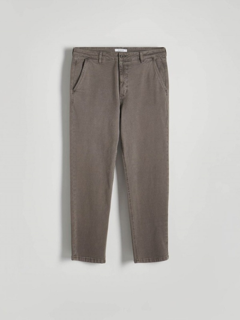 Reserved Regular Fit Chino Hosen Herren Dunkelgrau | 9514-SYNLK