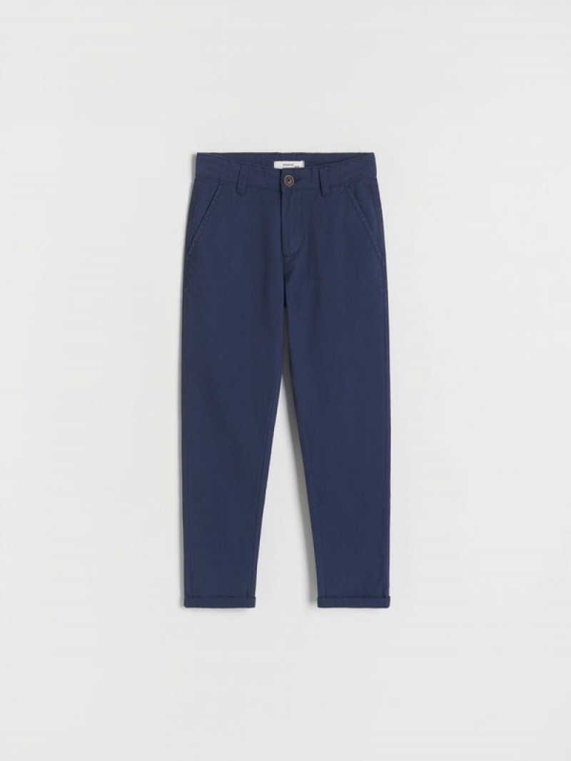 Reserved Regular Fit Chino Hosen Jungen Navy | 0873-VSPDY