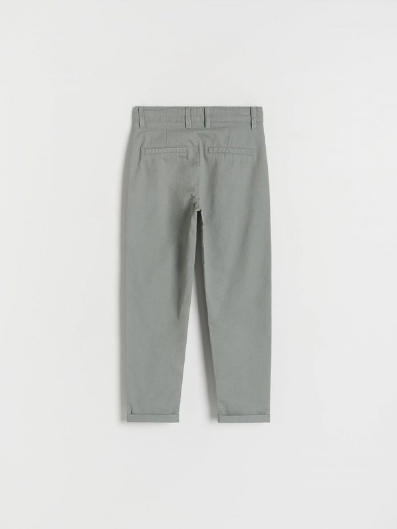 Reserved Regular Fit Chino Hosen Jungen Dunkelgrün | 3496-THAZK