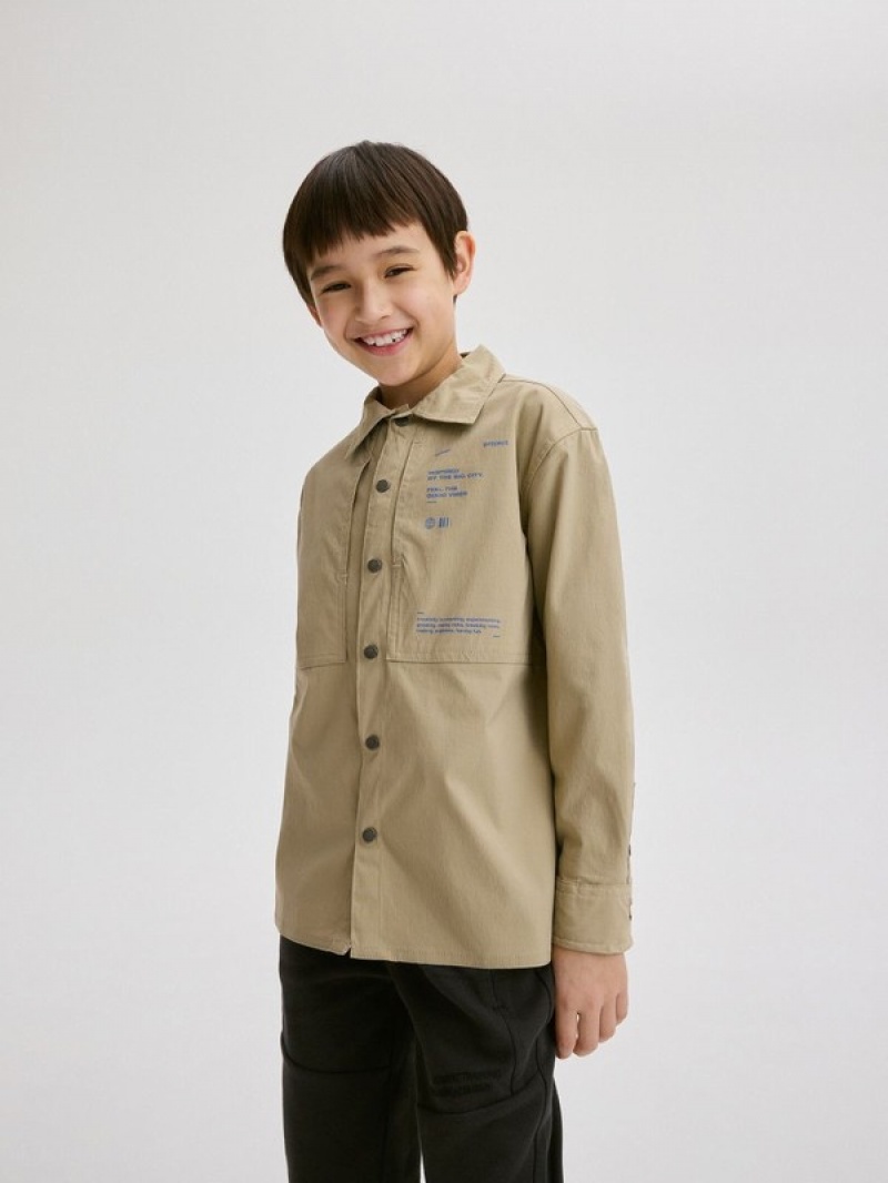 Reserved Regular Fit Hemd Jungen Beige | 8174-WLPMI