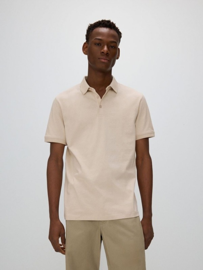 Reserved Regular Fit Polo Shirts Herren Beige | 3462-NSPIY