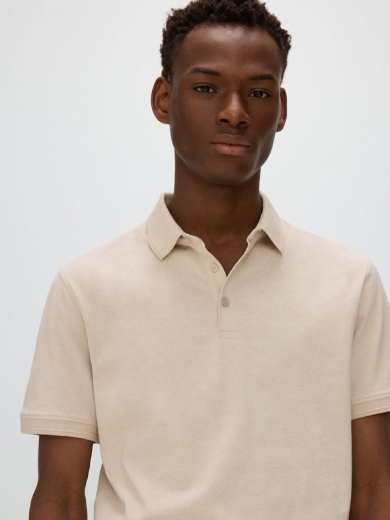 Reserved Regular Fit Polo Shirts Herren Beige | 3462-NSPIY