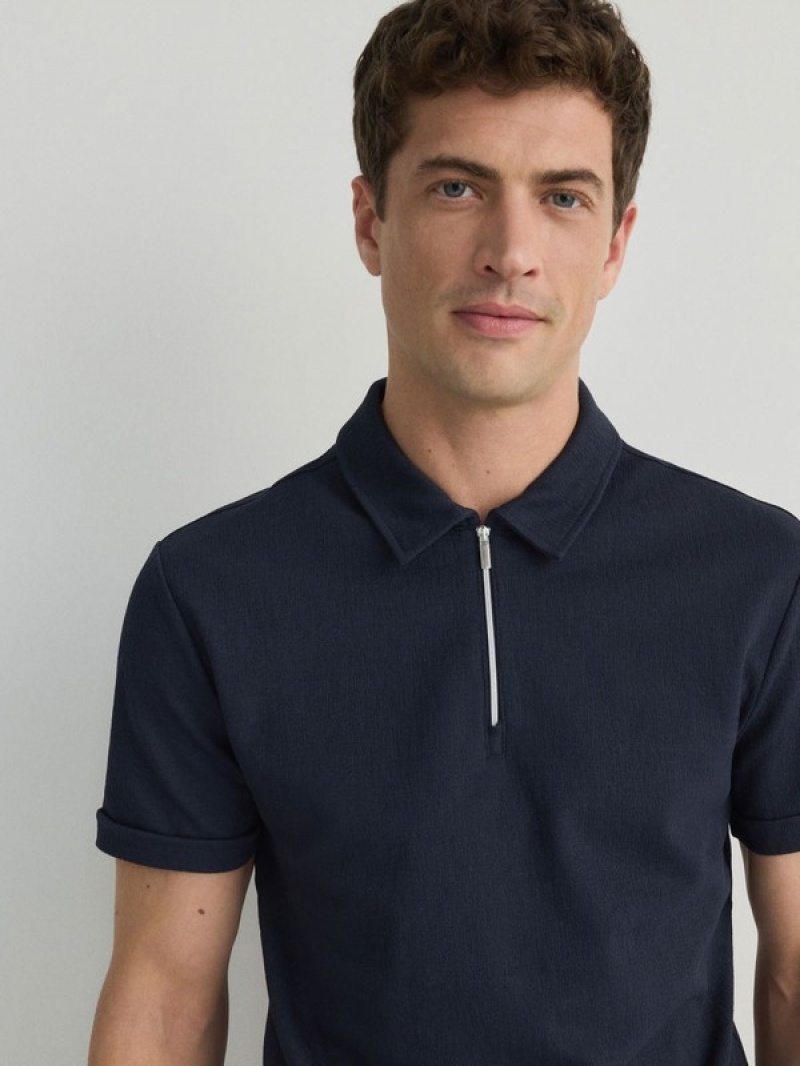 Reserved Regular Fit Polo Shirts Herren Navy | 4289-CRAFJ