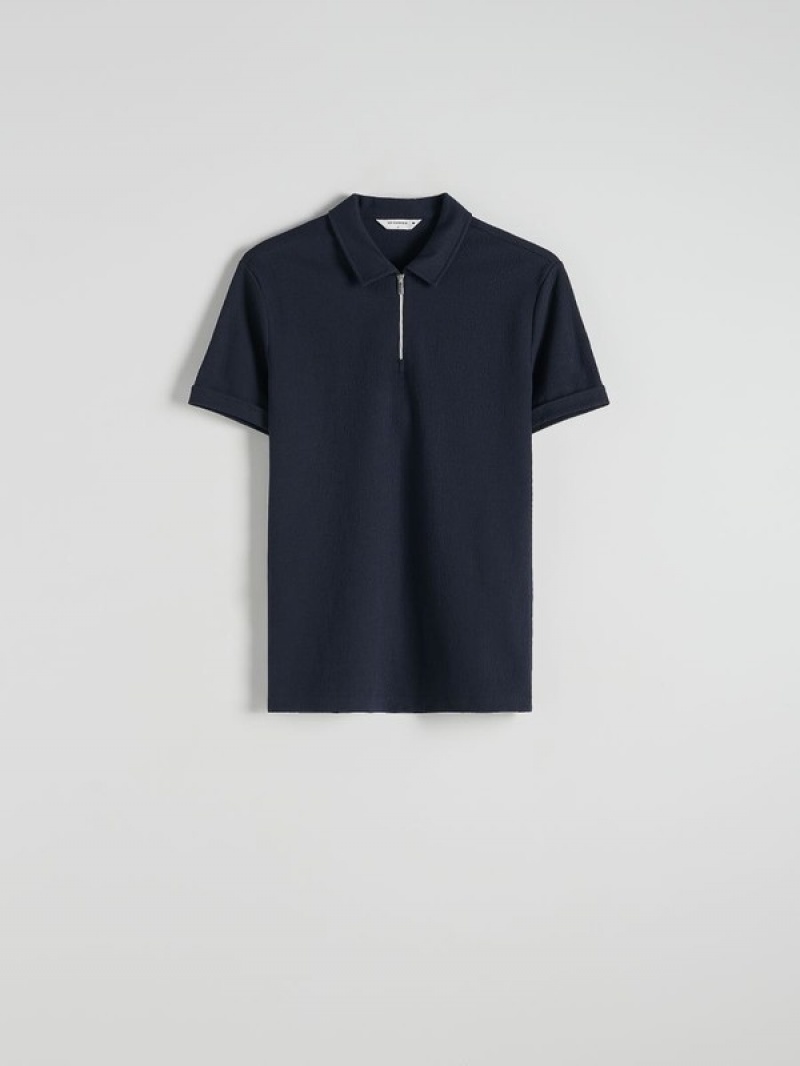 Reserved Regular Fit Polo Shirts Herren Navy | 4289-CRAFJ