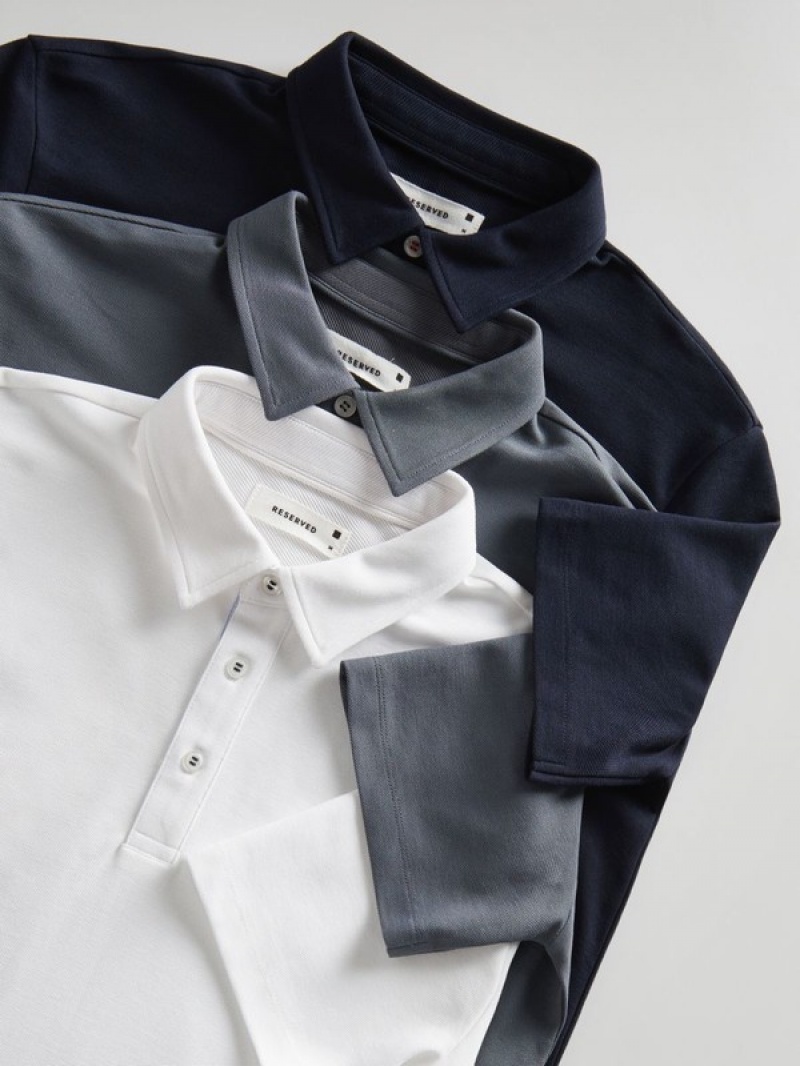 Reserved Regular Fit Polo Shirts Herren Navy | 4679-YMEQD