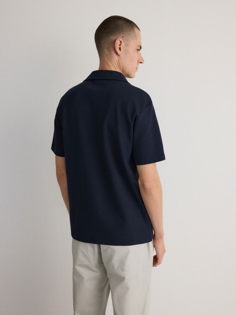 Reserved Regular Fit Polo Shirts Herren Navy | 7610-XSYHJ