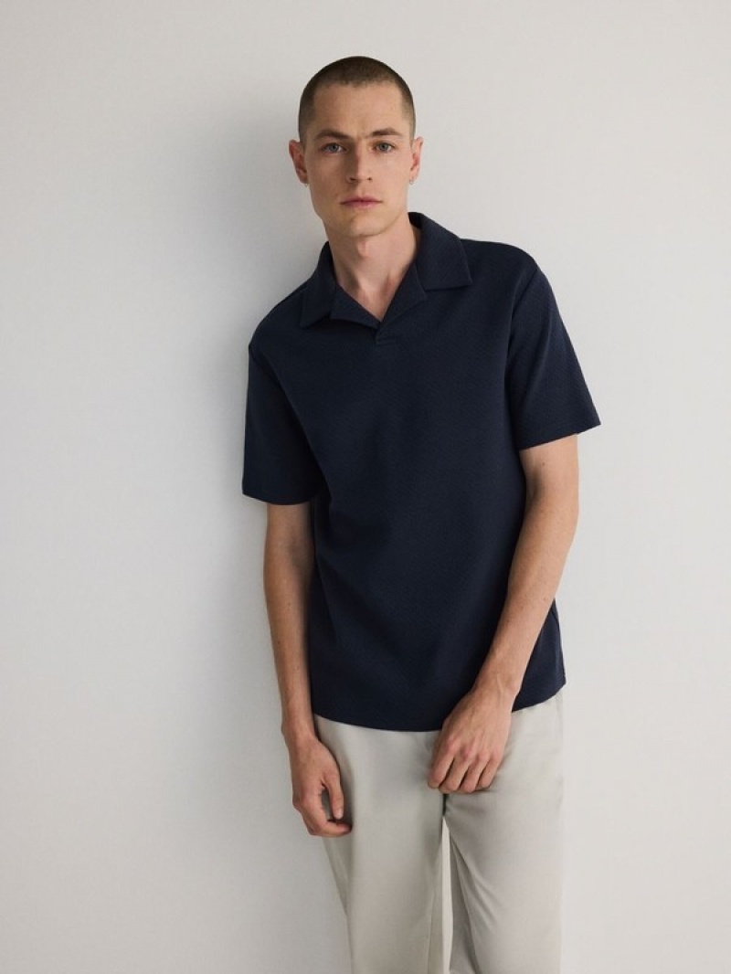 Reserved Regular Fit Polo Shirts Herren Navy | 7610-XSYHJ