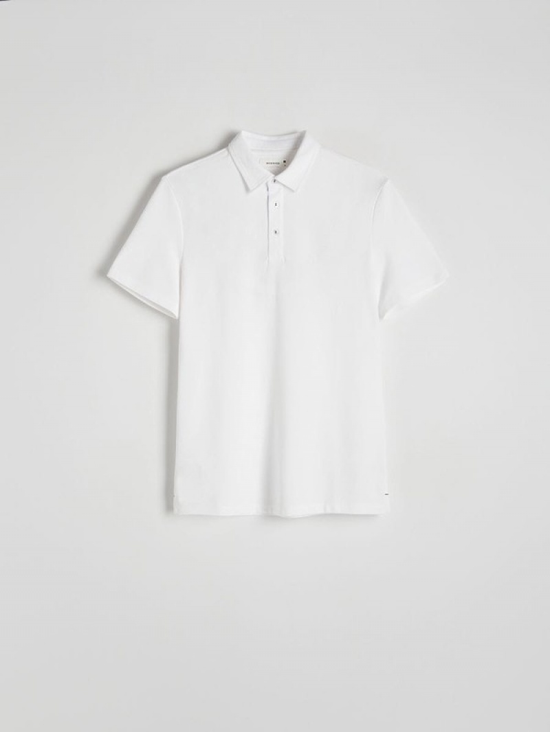 Reserved Regular Fit Polo Shirts Herren Weiß | 9451-KLTRF