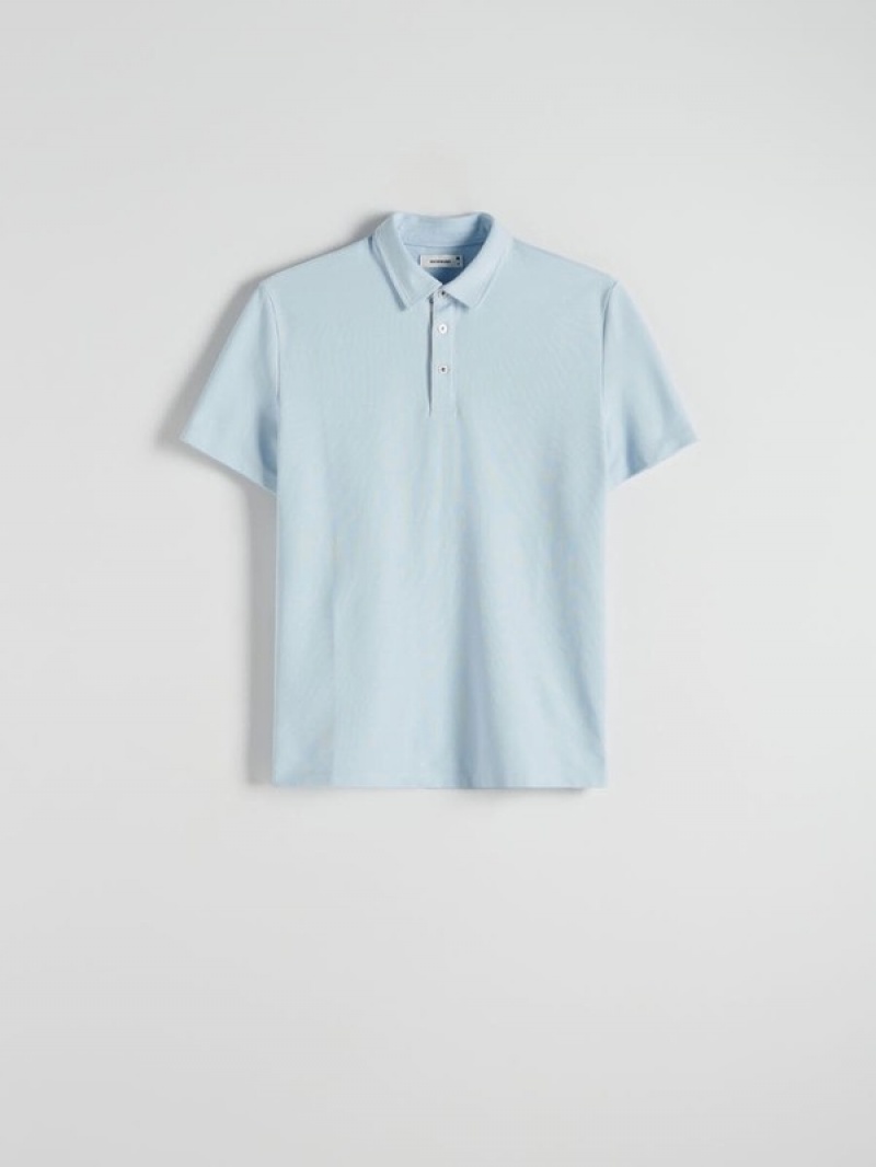 Reserved Regular Fit Polo Shirts Herren Blau | 3460-MRJVD