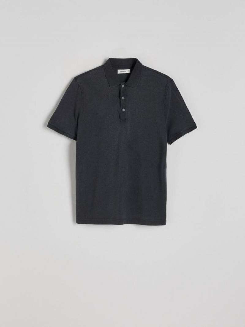 Reserved Regular Fit Polo Shirts Herren Dunkelgrau | 1827-WDNXV