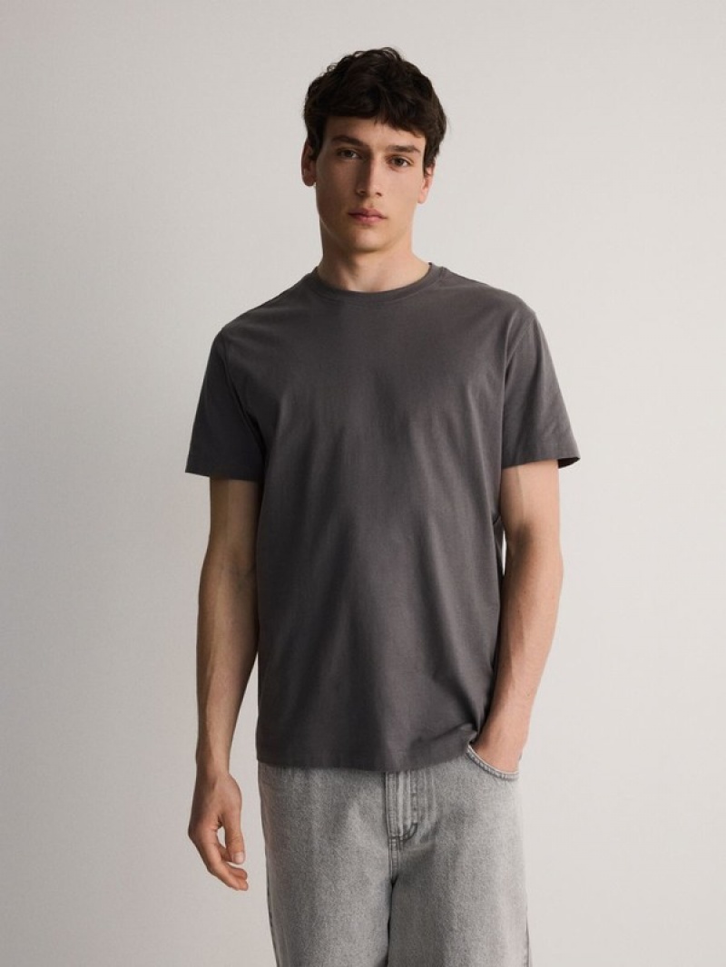 Reserved Regular Fit T-shirts Herren Dunkelgrau | 6831-NWQKD