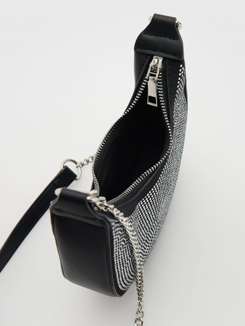 Reserved Rhinestone Detailing Taschen Mädchen Schwarz | 0912-SANKW