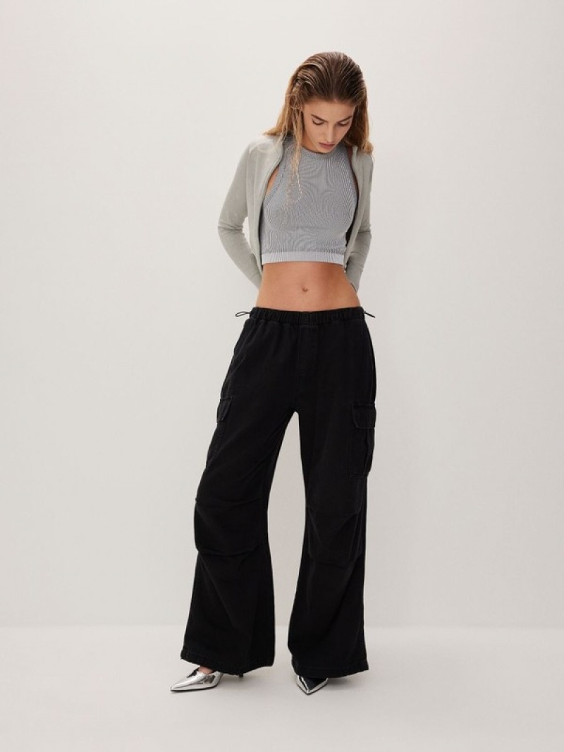 Reserved Rib Knit Crop Top T-shirts Damen Mehrfarbig | 5029-HNXMD