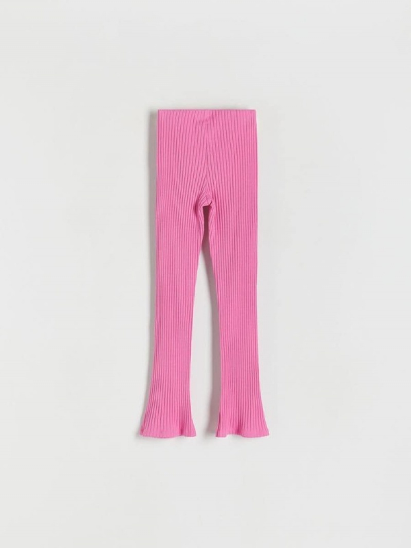 Reserved Rib Knit Leggings Hosen Mädchen Fuchsie | 1059-YRUIO