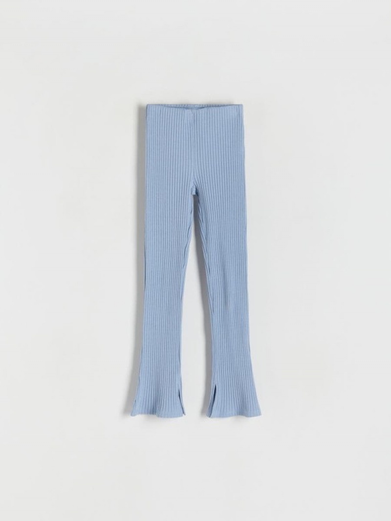 Reserved Rib Knit Leggings Hosen Mädchen Blau | 5624-OVSZG