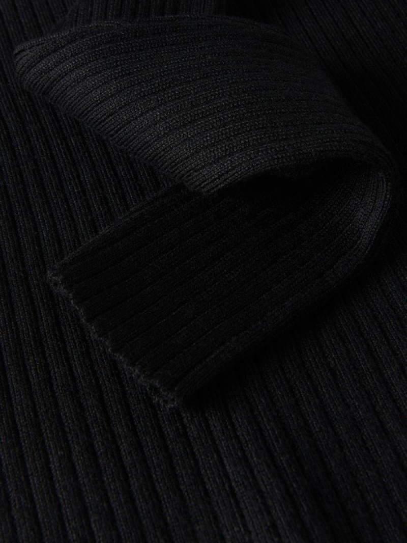 Reserved Rib Knit Pullover Mädchen Schwarz | 7809-ICOYM