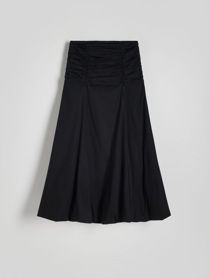 Reserved Ruched Röcke Damen Schwarz | 1297-XKVZB