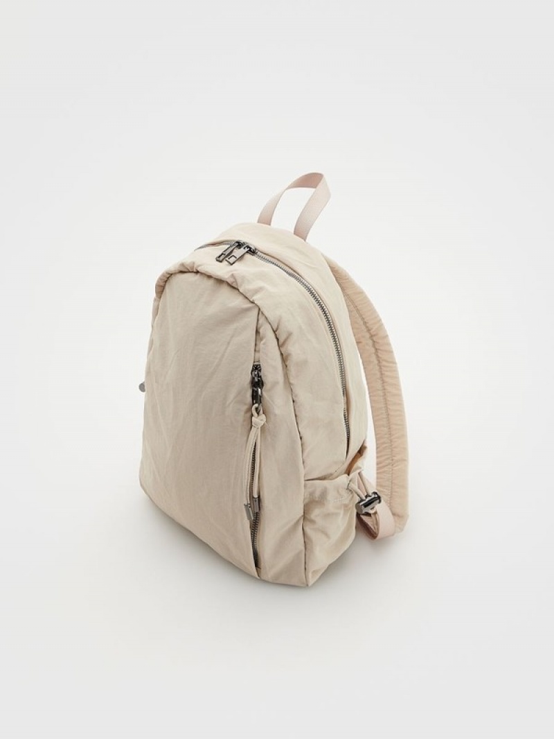 Reserved Rucksack Taschen Damen Beige | 7981-QGVBC