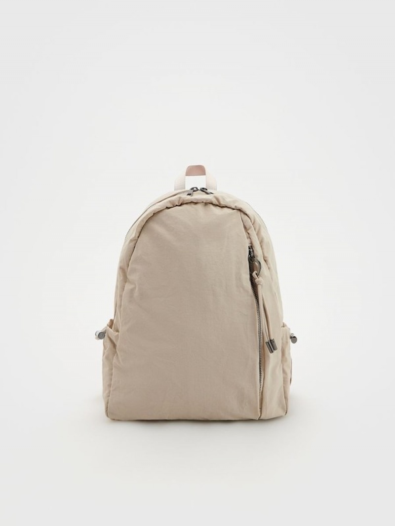 Reserved Rucksack Taschen Damen Beige | 7981-QGVBC