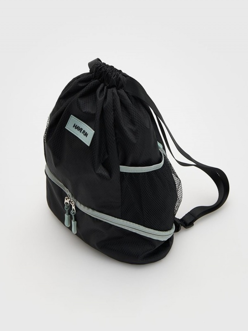 Reserved Rucksack Taschen Jungen Schwarz | 1378-ERQMZ