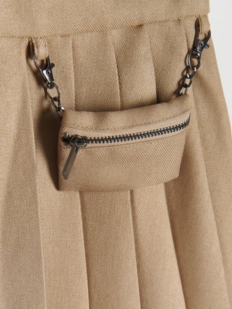 Reserved Sachet Kleid Mädchen Beige | 6025-CKMZP