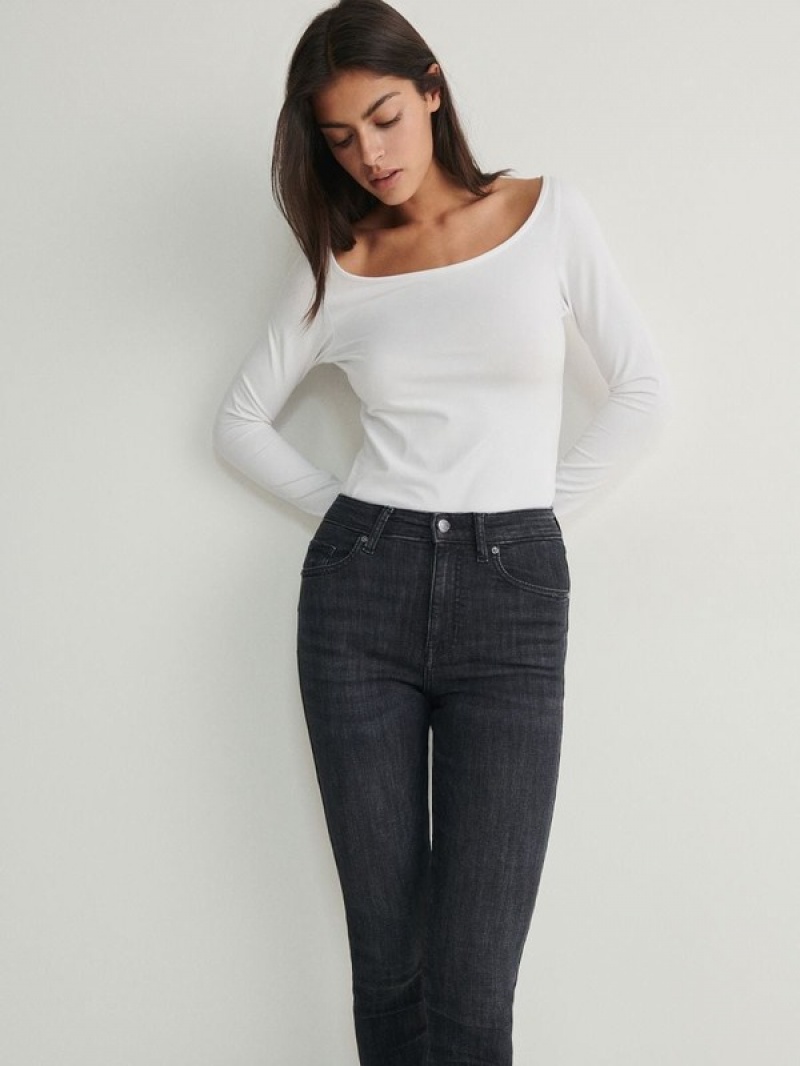 Reserved Sculpt Jeans Damen Grau | 2539-ZXMSQ