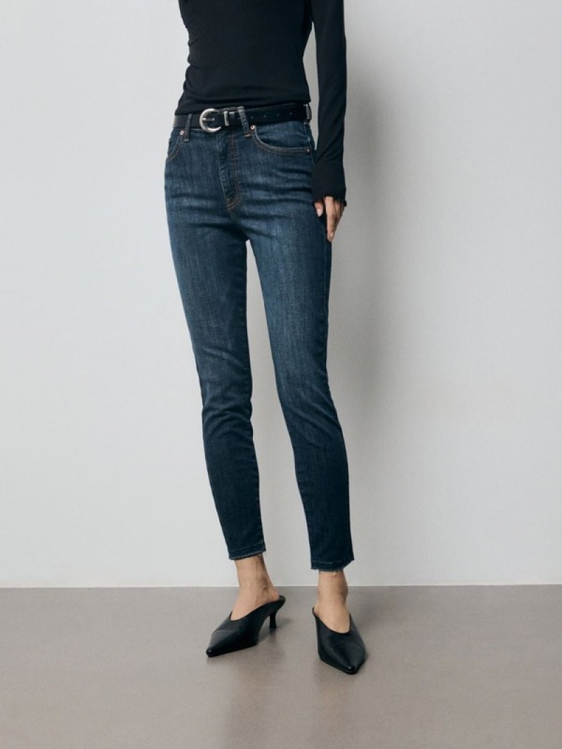 Reserved Sculpt Jeans Damen Navy | 8146-VKQFR