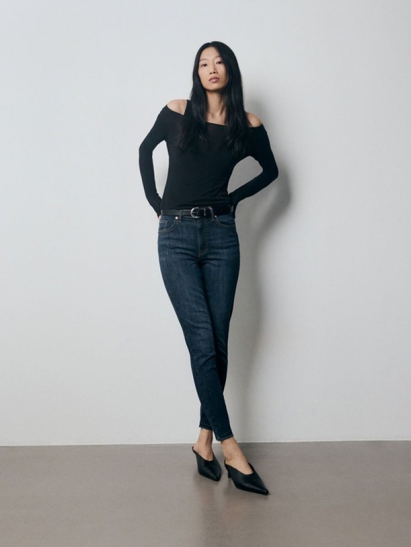 Reserved Sculpt Jeans Damen Navy | 9427-PTSLR