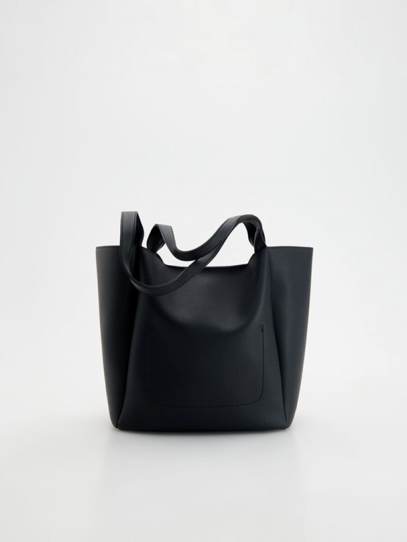 Reserved Shopper Taschen Damen Schwarz | 7250-DVPEK