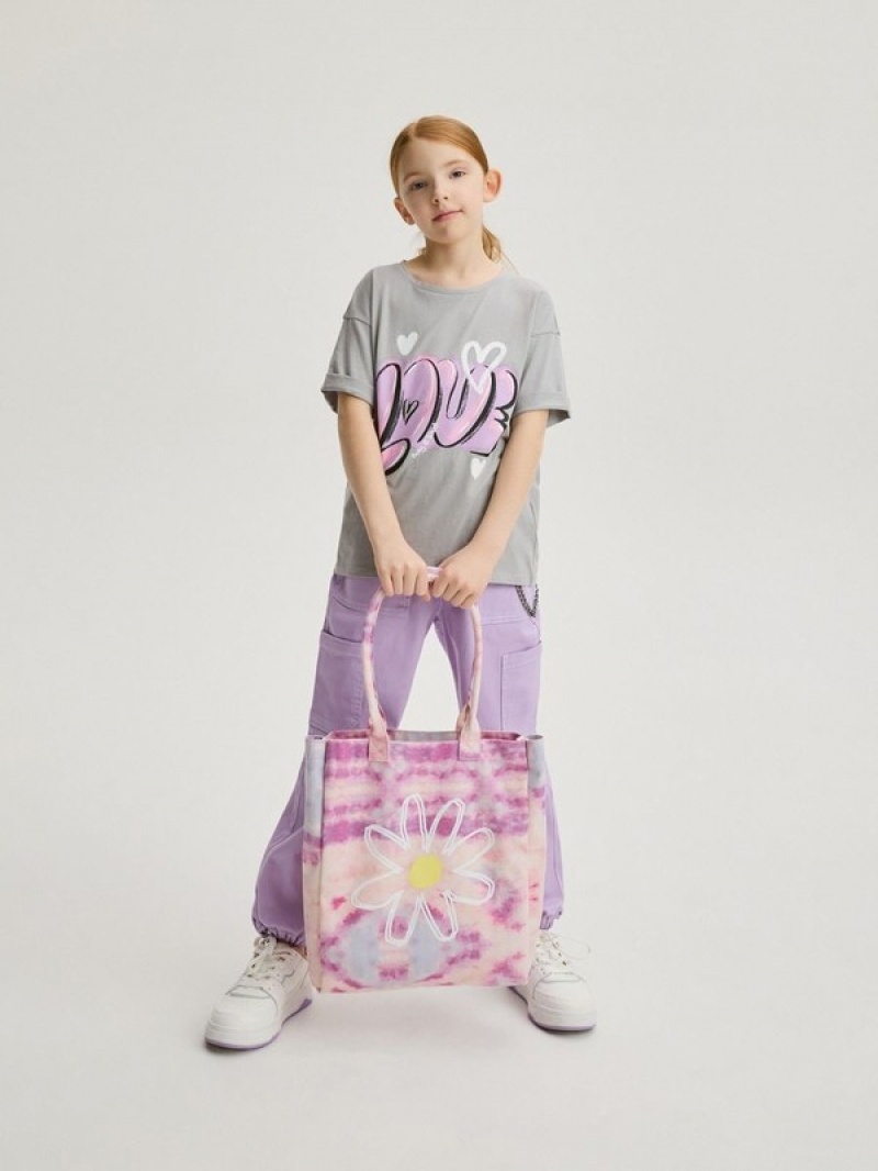 Reserved Shoppertie Dye Effect Taschen Mädchen Lavendel | 2956-OUAXI