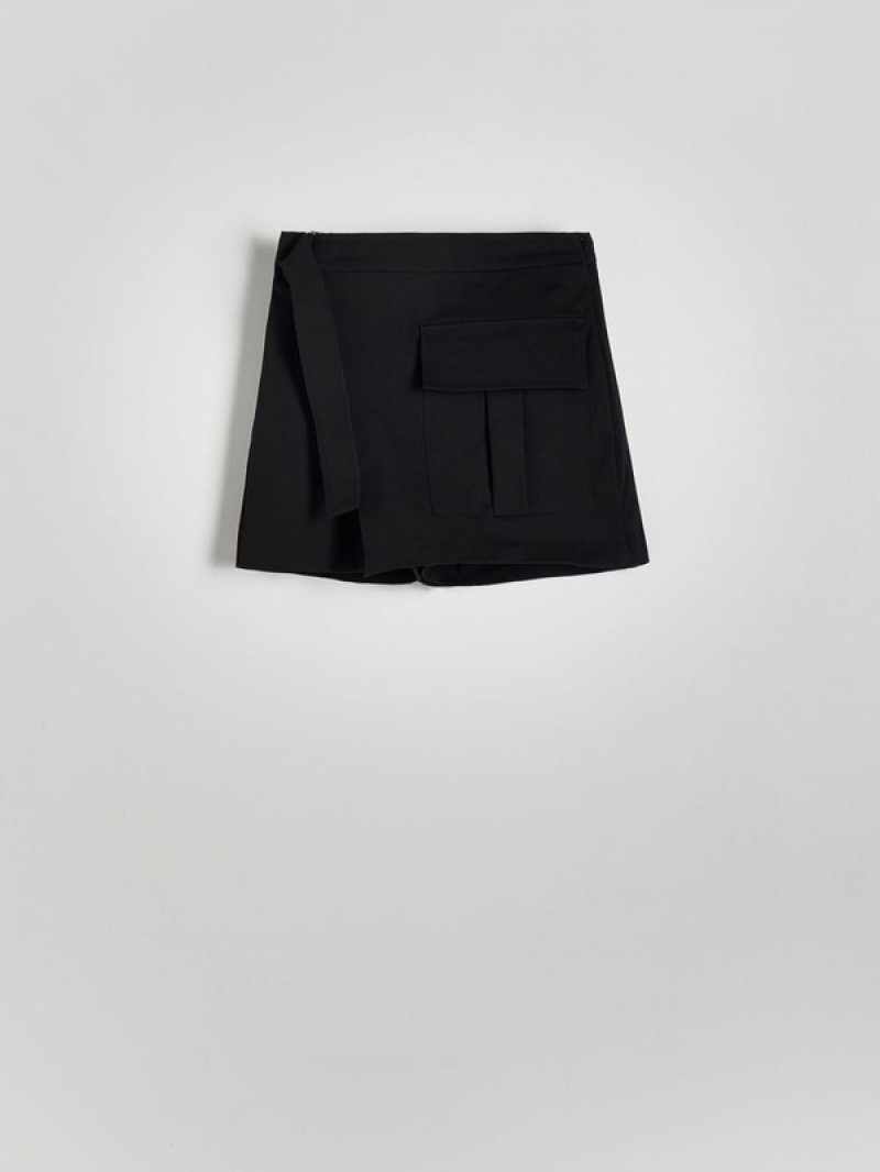 Reserved Skort With Kurze Hose Damen Schwarz | 7032-ETPSD