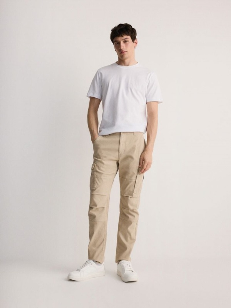 Reserved Slim Cargo Hosen Herren Beige | 7245-VSQWD