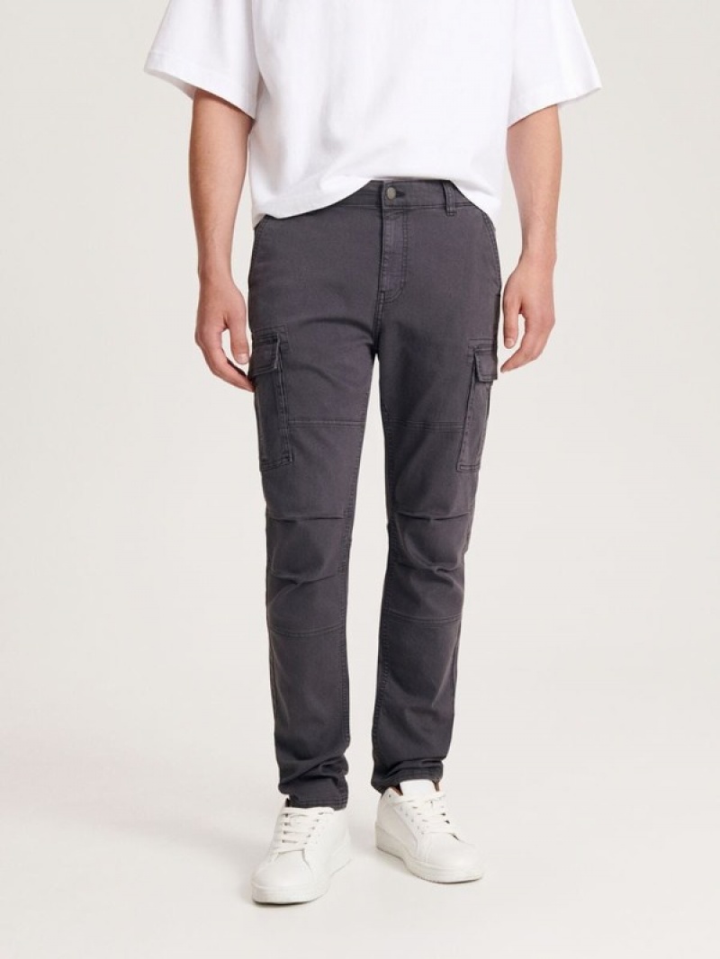 Reserved Slim Cargo Hosen Herren Dunkelgrau | 0193-RUXJY