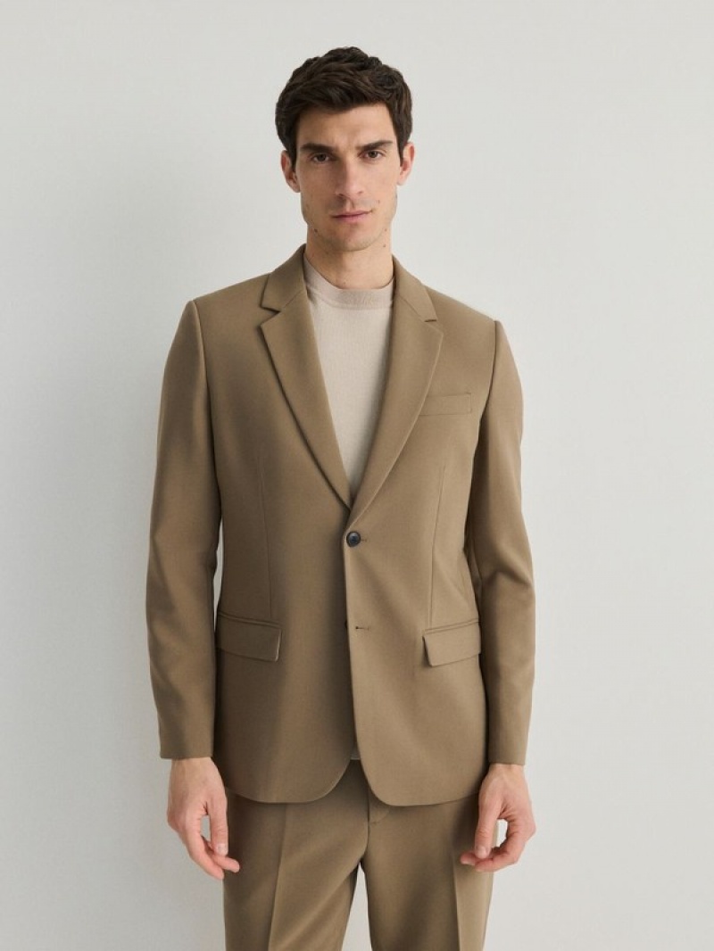 Reserved Slim Fit Anzüge Herren Beige | 0873-JAITO