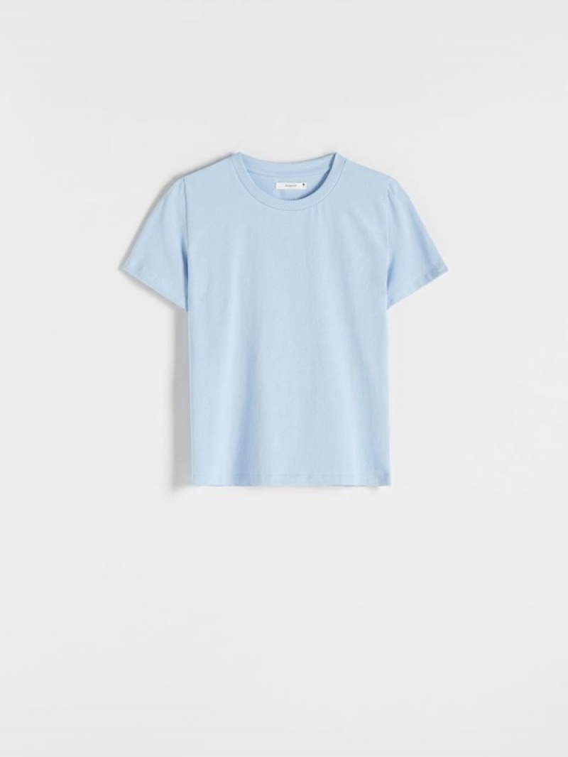 Reserved Slim Fit T-shirts Damen Blau | 9260-SRMJT