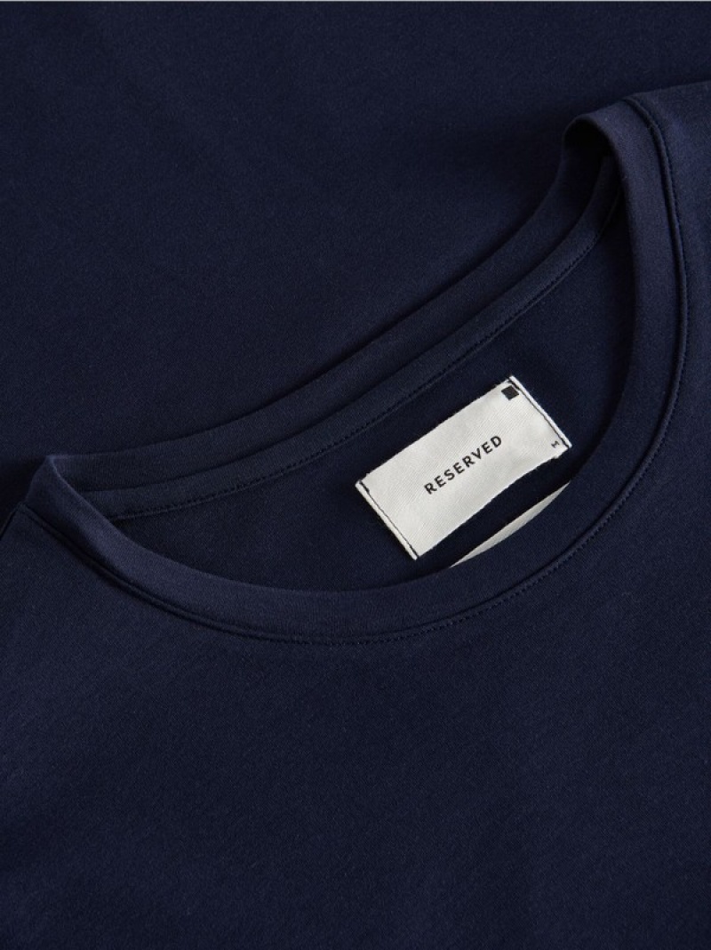 Reserved Slim Fit T-shirts Herren Navy | 3201-TKOZA