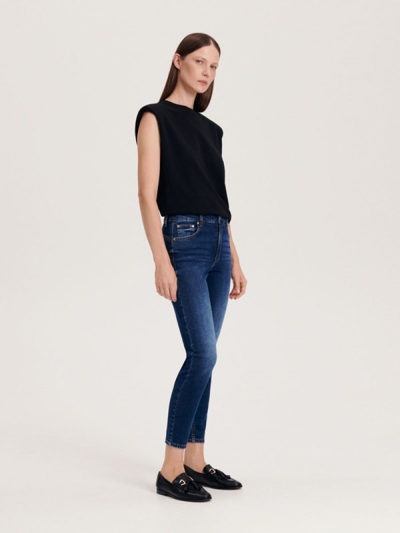 Reserved Slim Push Up Jeans Damen Navy | 5180-LETAU