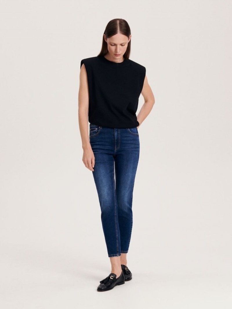 Reserved Slim Push Up Jeans Damen Navy | 5180-LETAU