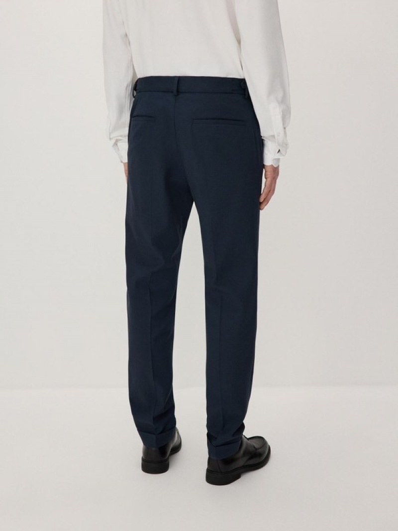 Reserved Slimlyocell Blend Hosen Herren Navy | 9364-KFHJT