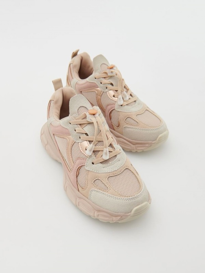 Reserved Sneakerstoggle Schuhe Mädchen Beige | 7601-LOIMQ