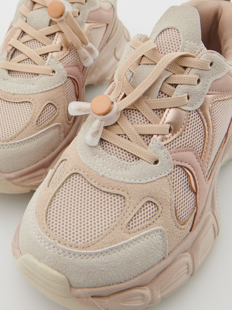 Reserved Sneakerstoggle Schuhe Mädchen Beige | 7601-LOIMQ