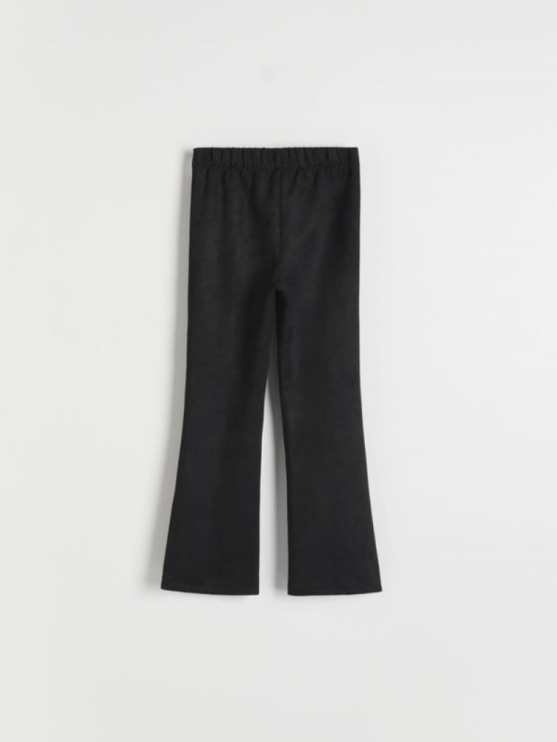 Reserved Split Hems Hosen Mädchen Schwarz | 6973-JPDXQ