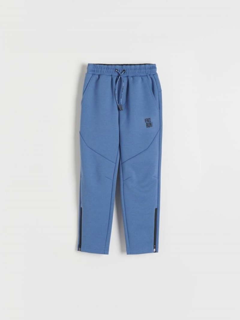 Reserved Sports Joggerszip Fasteners Hosen Jungen Grau Blau | 3462-YZKNP